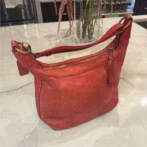 Vintage Coach Amanda Hobo Bag Red